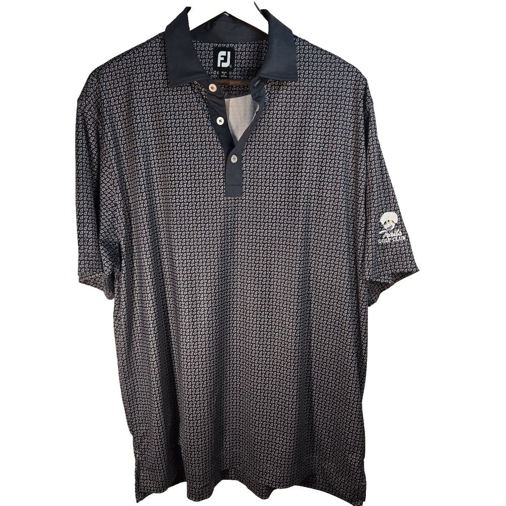 Mens Foot Joy Patterned Polo Large
